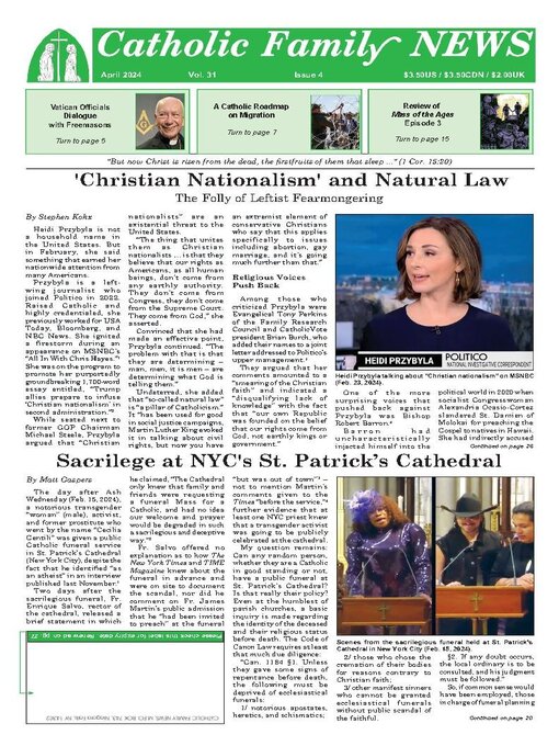 Title details for Catholic Family News by Catholic Family News - Available